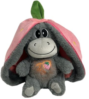 Generico Breathing Plush Donkeys, 11,8 Pollici - Peluche Asino Respirante Realistico Con Musica E Luci, Asini Morbidi Anti-Stress Per Bambini, Peluche Terapeutici Per Ansia E Relax