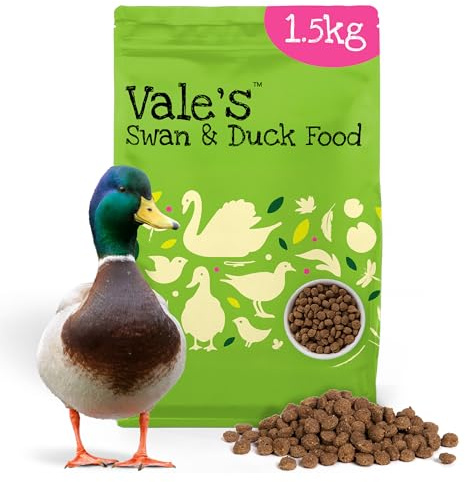 Vale’s™ Swan & Duck Food 1.5kg – Floating Feed for Wild Ducks – Suitable and Nutritious Duck and Swan Food – Perfect Alongside Their Natural Diet - Bird Feed for Waterfowl