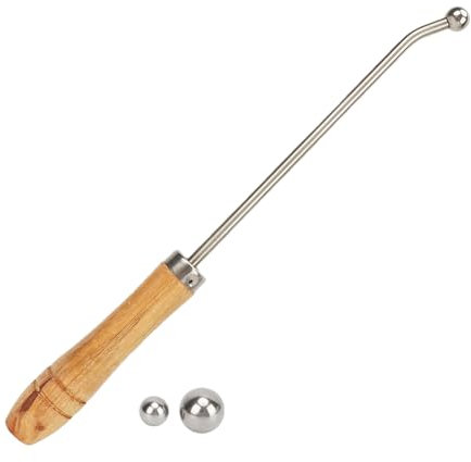 Dtaigou Trompeten Beulenentferner Werkzeug - Trompeten Reparaturwerkzeugset für Dellenentfernung - Instrumentenpflege Set mit Holzgriff für Zylindermundstück Blechblasinstrumente