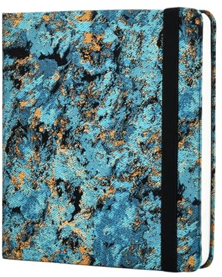 Diario per Acquerelli,300 g/m² 16x16 cm Cotone Doppia Faccia Diario ad Acquerello con Fascia elastica,Tasca Interna,Acquerello Sketchbook Libro,Quaderno per Acquerelli Guazze Acrilici,24 Fogli