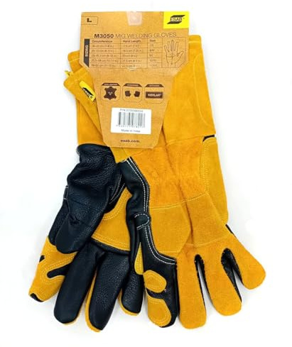 ESAB M3050 svetshandskar – värmebeständiga läderhandskar för MIG WIG MMA – hållbara med kevlar-sömmar, storlekar M/L/XL/XXL (XXL (11))
