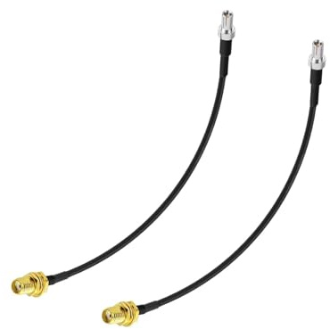 SZSAUTO SMA Female to TS9 Antenna Extension Cable 15cm 6inch RG174 Flexible Double Shielded Cable (2-Pack) for 4G LTE Mobile Hotspot MiFi Router Cellular Broadband Modem USB Modem Dongle Adapter