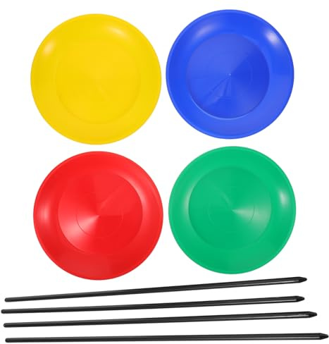 SKISUNO Juego de Platos de Plástico para Malabarismo con Palos de Mano, Fácil de Transportar y Resistente para Espectáculos y Entretenimiento Interior