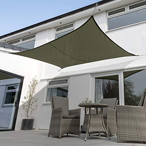 Kookaburra Waterproof Garden Sun Shade Sail Canopy in Sage 98% UV Block (3m x 2m Rectangle)