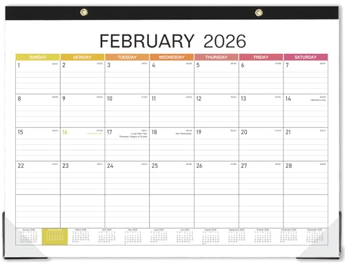 2025-2026 Desk Calendar - Desk Calendar 2025-2026, 14.8 x 11.4, Jul. 2025 - Dec. 2026, 18 Months Calendar, Large Ruled Blocks, Tear Off, Corner Protectors, Desk/Wall Calendar for Planning and
