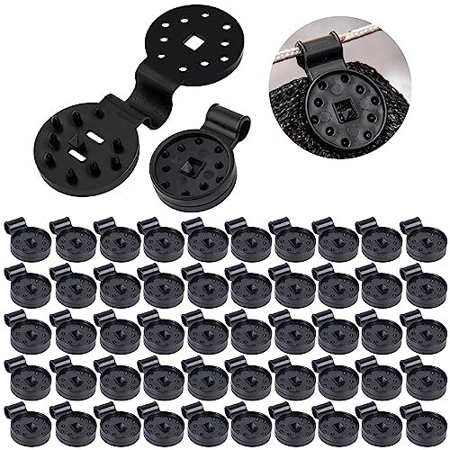 Jogoico 100 Pièces Clips Plastiques pour Toile d'ombrage, Clips de Fixation pour Bache, Clip Spécial avec œillet de Fixation pour Filet D'ombrage Toile de Clôture Tissu Coupe-Vent Serre Brise Vue