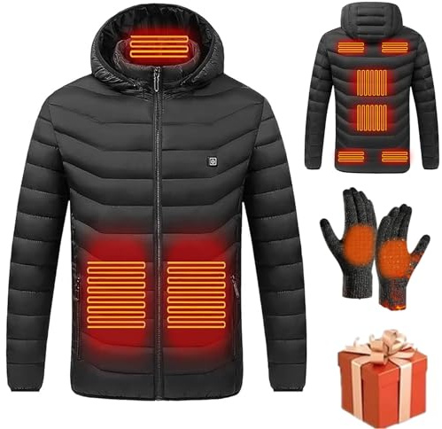 Yolimok 2024 Veste Chauffante Manteau Doudoune Chauffant Homme Femme éLectrique Usb VêTement De Chauffage Avec 8 Zones De Chauffé Gilet Chaud Lavable Pas Cher Chauffant Veste Pour Ski PêChe