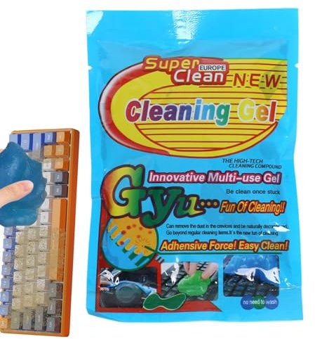 Tongfer Gel de limpieza para coche, masilla limpiadora interior de coche, masilla de limpieza, limpiador interior de coche para impresoras, teléfonos celulares, mandos a distancia, teclados