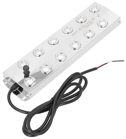 Fockety Nebulizador Ultrasónico, 12 Cabezales Generador de Niebla Ultrasónica Paisaje Mejorado, Señor Nebulizador Ultrasónico Pond Mister con Cable de 1,5 M para Estanque, Jardín, Césped