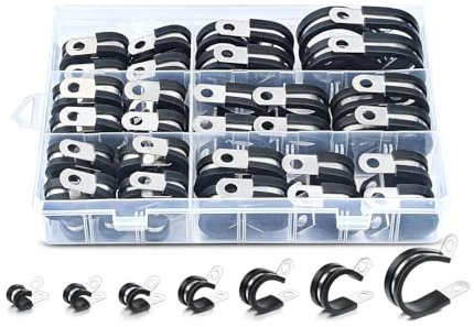 Les 60 Pièces Complètes Ensemble Pinces Tuyaux Métalliques Isolées En Caoutchouc Pour Tube Le Sécurisé Du Cordon Comprennent Des Vis