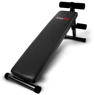 BodyMax CF306 Adjustable Abdominal Board, Sit Up Weight Bench, 133 cm Length, 115 kg Max Weight, Black