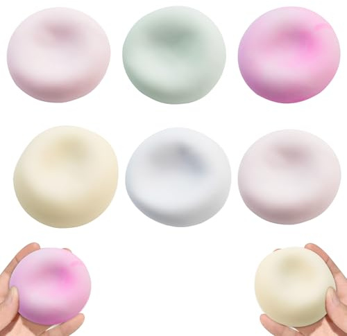 6 Pezzi Palline Antistress, Squeeze Ball Rebound Toy Squishy Stress Balls Pallina Squishy, Giocattolo Antiansia Premio In Classe Per Bambini Autismo Adhd