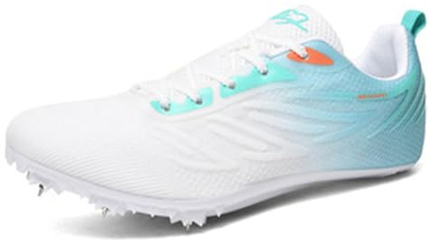 MiaZane Chiodati Atletica Professionale Uomo Donna Ultra Leggeri Scarpe da Corsa Competizione con Design di Performance di Stile per velocità e Salto in Lungo,Blu,42 EU