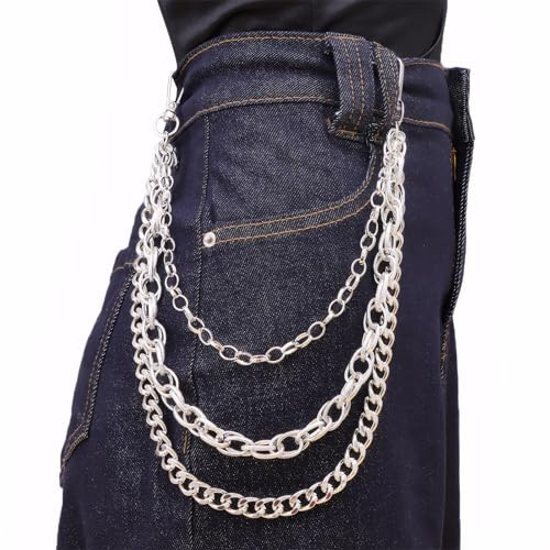 Byxkedja Punk, Hip Hop Byxkedja Multilager, Nyckelkedja Plånbokkedja Dam Herr, Accessoarer för Byxor Jeans Kjol Handväska Plånbok Portmonnä
