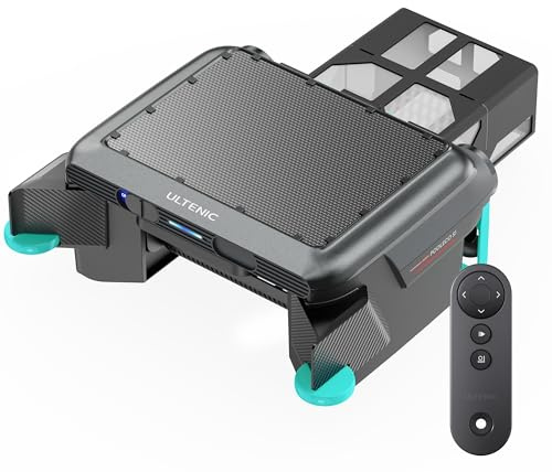 Ultenic Robot Limpiafondos de Superficie Piscina con Portacloros, Doble Carga Solar + DC, Limpieza 24/7 sin Interrupciones, Skimmer Automático Elimina Hojas/Insectos para Todo Tipo de Piscinas