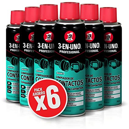 3 EN UNO Profesional Limpiador de contactos - 250ml- Pack de 6 unidades