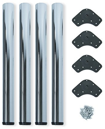 Emuca Verstellbare Tischbeine im 4er-Set, grau, 2034211