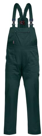 Stenso Peto de Trabajo de Hombre Pluton - pantalón de Trabajo de Hombre con Bolsillos multifuncionales - Peto de protección - Largo - Verde L