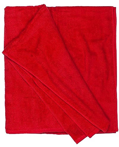 Kapart Strandhandtuch Rot I Handtuch XXL I Badehandtuch Groß I Strandtuch XXL I Großes Strandtuch I Saunatuch I Badetuch in Übergrößen 100 x 220 cm