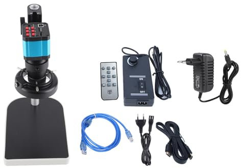Mikroskop Kamera, 14MP CMOS HDMI HD LED Digital Industrie Kamera Set USB2.0 1920x1080 Hochauflösende Videorekorder Unterstützung 64GB TF Karte, OSD, Fernbedienung für Formen,