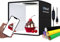 Mini Studio Photo avec Lumiere, PULUZ 25cm Boite Photo Portable Tente Lumineuse pour kit de Photographie de Produits de Tente de Prise de Vue avec 96 lumières LED et 12 Couleurs de Fond