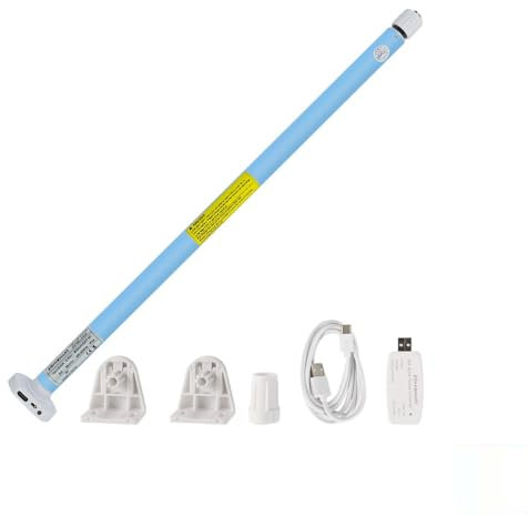 zemismart Tuya WiFi Rechargeable Roller Shade,Electric Tubular Blinds Motor for 28mm Tube SmartLife Shutter Engine,Echo Voice Control,Timer,Tuya APP Remote Control(Only Motor)