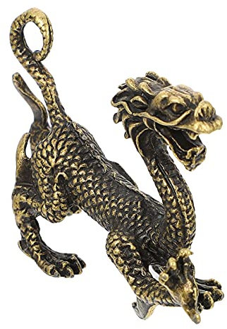 Chinesische Feng Shui Drachen Messing Statue Skulptur Hause Büro Dekoration Tabletop Decor Ornamente für Reichtum Und Erfolg Glück Geschenke