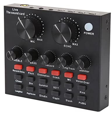 5.0 Audio Sound Card External Headset Microphone Webcast Live Broadcast Sound Card V8 Sound Card