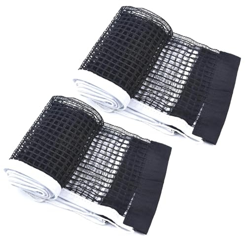 XMNIVATE 2 Black Table Tennis Nets, 180x15cm, PE Polyester Cotton, Portable & Easy to Install