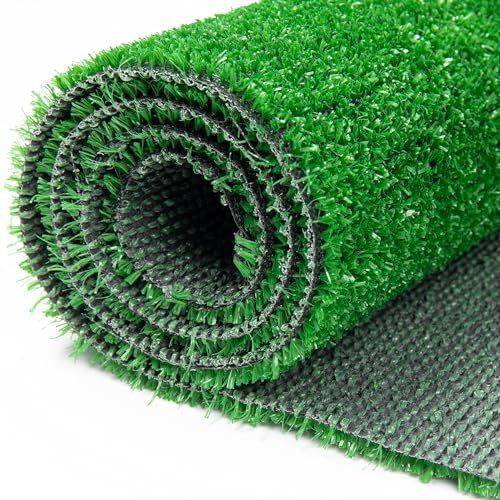 TAPISO Fanyo Rasenteppich Kunstrasen Grün - Höhe:10 mm Meterware für Garten Balkone Terrassen Wintergärten 400 x 100 cm