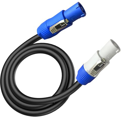 PowerCon Power Cable AC PowerCon Input to Output 12AWG 3 Pin Power Extension Cable for LED Screen Beam Moving Head Light, Stage Light Power,Audio Video Equipment and More-3FT