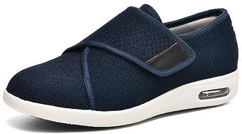 Jesajemi Chaussures pieds larges chaussures diabétiques pour hommes chaussures légéres pieds larges et gonflés pour homme chaussure femme pied extra large(Blue,40 EU)