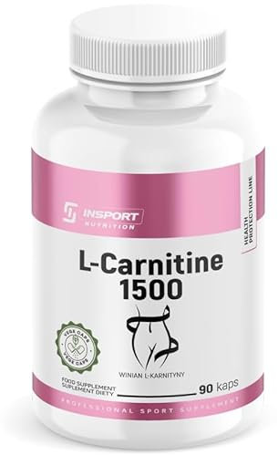 L-Carnitin 1500 mg – 90 Kapseln | Hochdosiert & vegan | Für Fettstoffwechsel, Energie & Diät | Ohne Zusatzstoffe | Nahrungsergänzung von INSPORT