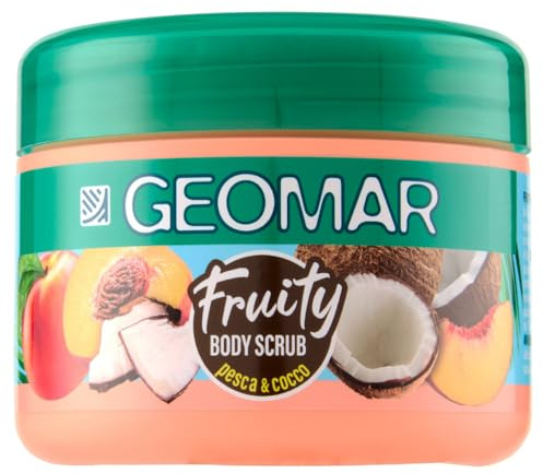 GEOMAR | Fruity Body Scrub Pesca&Cocco, Profumo di pesca e albicocca, Formula Vegan, Made in Italy, 300 g