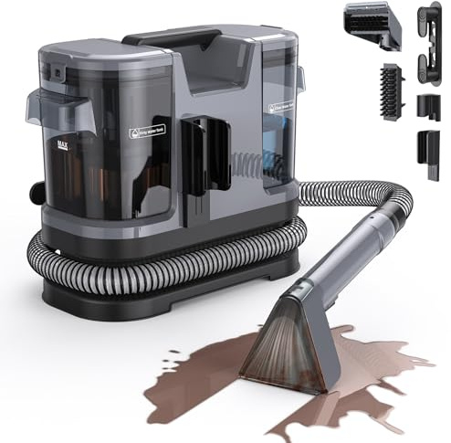 Lubluelu Nasssauger Polsterreiniger Gerät mit 600 W – 20 kPa Teppichreiniger Waschsauger, tragbarer Teppich Reinigungsgerät mit Selbstreinigungsfunktion und langem Schlauch für Teppiche, Sofas & Autos