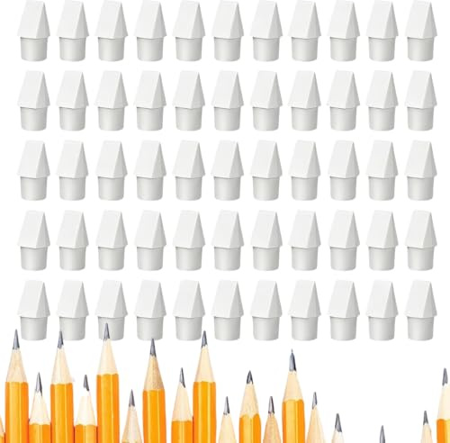 JOMPENS 40-pack pennsuddgummi, vita pennsuddgummi, pennsuddgummin för att skriva, rita, kontor, hem, bulk pennsuddgummi för pennkorrigering, kontorsmaterial