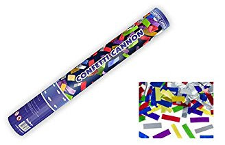 5 Konfettishooter 40cm Konfettikanone 5m Konfetti Glitter bunt