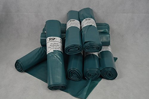 250 STÜCK MÜLLBEUTEL MÜLLSÄCKE BLAU 120 Liter (120l) TYP60 REIßFEST FLEXIBEL