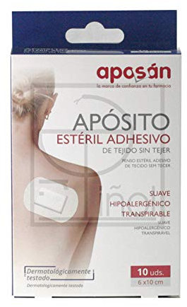 Aposán APOSITO ESTERIL ADHESIVO TEJIDO SIN TEJER 10 UNIDADES