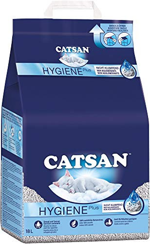 Catsan Hygiene Plus - White Hygiene Litter with Extra Mineral Protection - 1 x 18 Litres