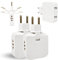2u Flachsteckdosenleiste, 2 USB-Ladepunkte und 2 Steckdosen mit 220 V. 180 ° drehbarer Kopf. Flacher Mehrfachsteckdosenleister, europäischer und amerikanischer Adapter mit USB.