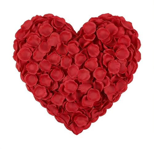 ChunRun Set di 3000 petali di rosa finti rossi per una notte romantica per lei, petali di rose artificiali per notte romantica, san valentino decorazioni e matrimoni, eventi, feste, decorazioni per