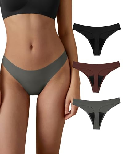 SHARICCA Mutande Ciclo Mestruale Donna Mestruali Perizoma Senza Cuciture Mutande Assorbenti Mestruali Lavabili Donna Intimo Protettive (Multicolore-07, M)