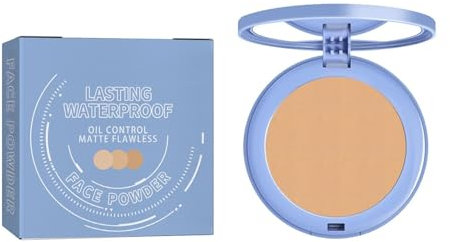 8g Polvo Larga Duración - Polvo Fijador Mate, Polvo Prensado Facial, Polvo Compacto Resistente Al Agua De Larga Duración, Maquillaje En Polvo De Ajuste Suave Mate Para Todo Tipo De Piel