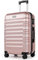 MoFut Hartschalen-Handgepäck Koffer Groß aus ABS – Reisekoffer mit 4 Drehbaren Rollen (360°), Trolley mit Aluminium-Teleskopstange und 3 Stelige-Zahlenschloss (XL – 95L, Rosa Gold)