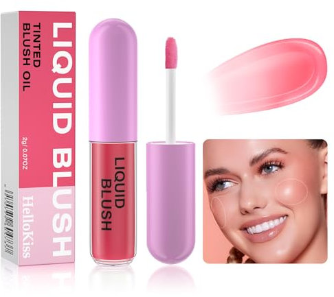 Liquid Cream Blush Stick - Soft Cream Liquid Blush, Long-Wearing Smudge Proof Makeup Blush for Face Cheeks Natural Looking