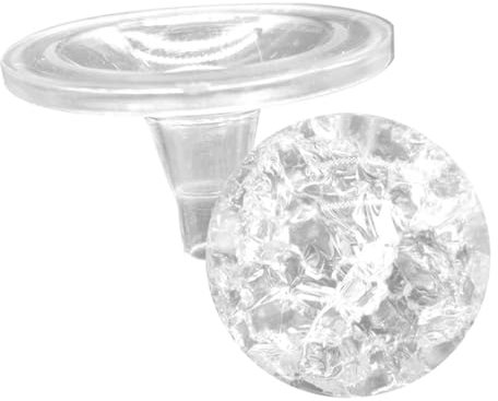 GALPADA Decorative Crystal Ball Fountain 5cm Ice Crackle Sphere and Rotating Glass Base, Feng Shui Tabletop Ornament for Home and Office Desktop Water Feature