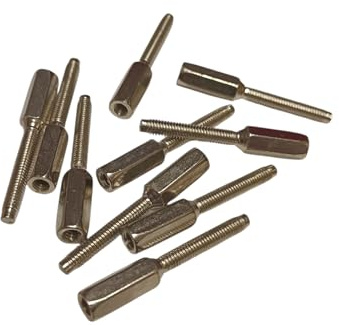 M3.5 x 35mm Socket Extension Studs, Nickel-Plated Steel or Brass Pack of 10, Socket Screw Extension Studs Ideal for Extending Sockets and Switch Screws (Steel Nickel Plated)