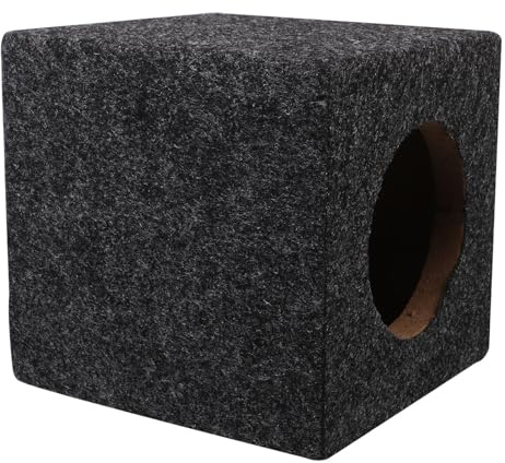 NUOBESTY Caisson de Basses en Bois 10 Cm pour Voiture et Camion, Enceinte Acoustique Compacte Étanche, Accessoires pour Haut-parleurs Audio Automobile et Usage Domestique, Amplification