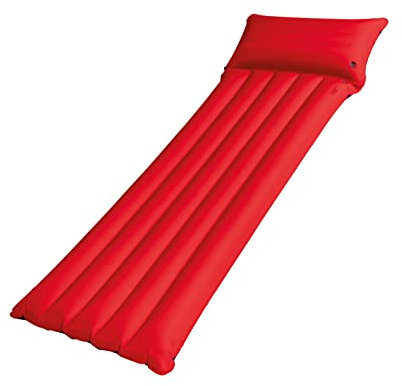 Luftmatratze,ca. 175 x 54 cm, Material: PVC mit Mikrofaser Beschichtung, rot